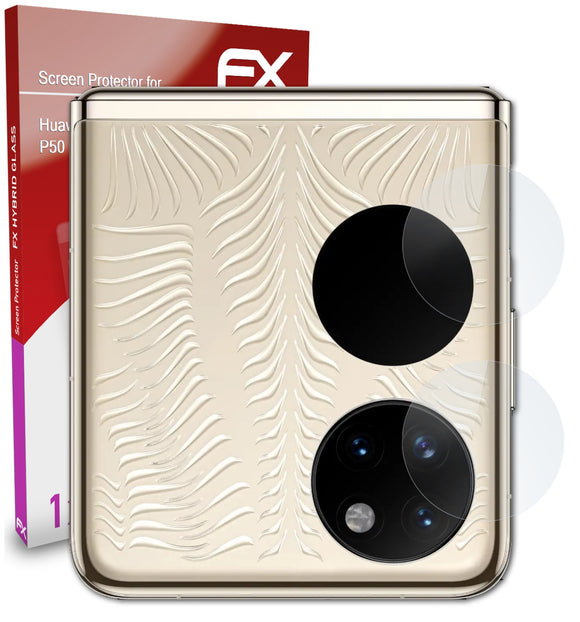 atFoliX FX-Hybrid-Glass Panzerglasfolie für Huawei P50 Pocket Lens