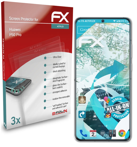 atFoliX FX-ActiFleX Displayschutzfolie für Huawei P50 Pro