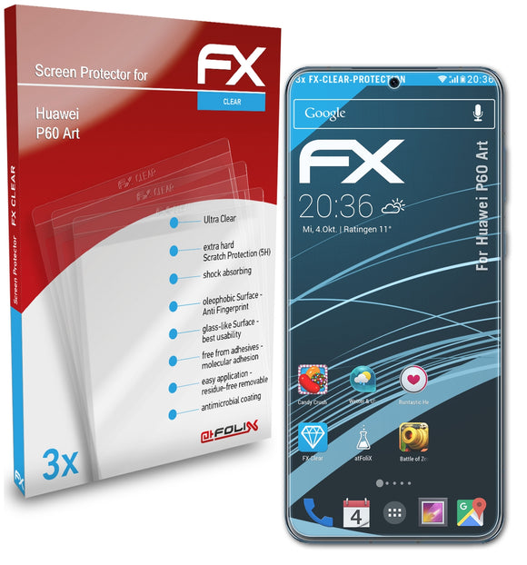 atFoliX FX-Clear Schutzfolie für Huawei P60 Art