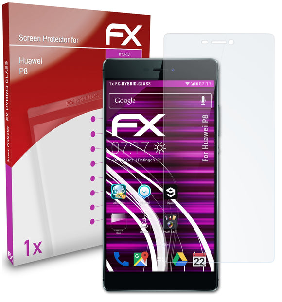 atFoliX FX-Hybrid-Glass Panzerglasfolie für Huawei P8