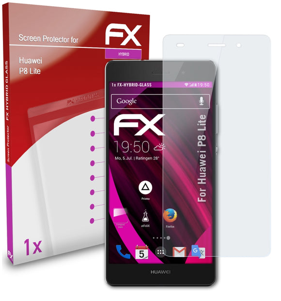 atFoliX FX-Hybrid-Glass Panzerglasfolie für Huawei P8 Lite