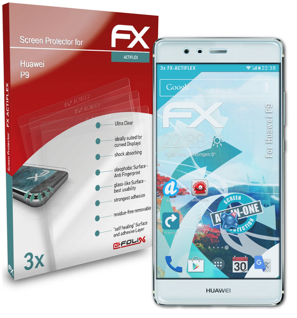 atFoliX FX-ActiFleX Displayschutzfolie für Huawei P9