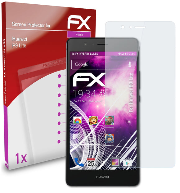 atFoliX FX-Hybrid-Glass Panzerglasfolie für Huawei P9 Lite