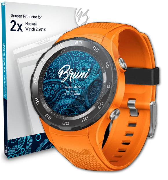 Bruni Basics-Clear Displayschutzfolie für Huawei Watch 2 2018