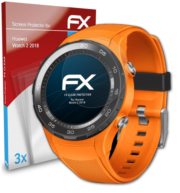 atFoliX FX-Clear Schutzfolie für Huawei Watch 2 2018