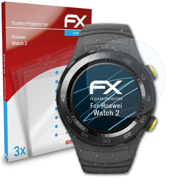 atFoliX FX-Clear Schutzfolie für Huawei Watch 2