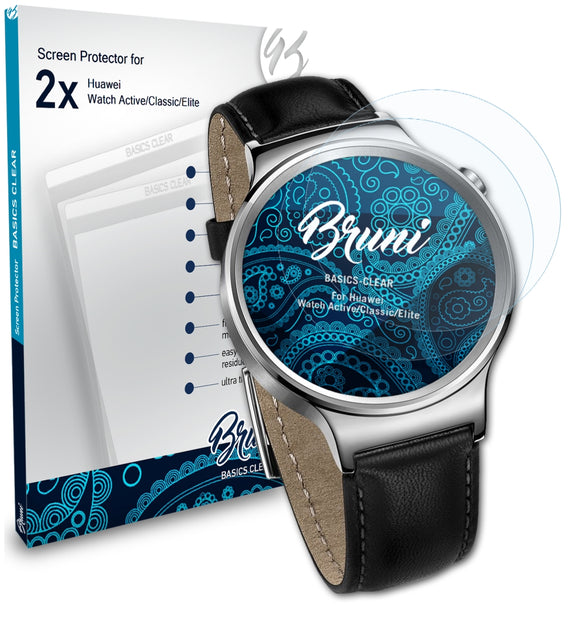 Bruni Basics-Clear Displayschutzfolie für Huawei Watch Active/Classic/Elite