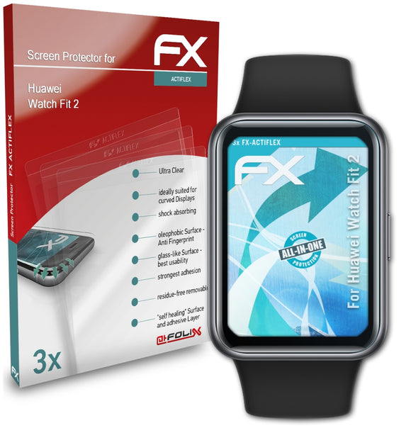 atFoliX FX-ActiFleX Displayschutzfolie für Huawei Watch Fit 2