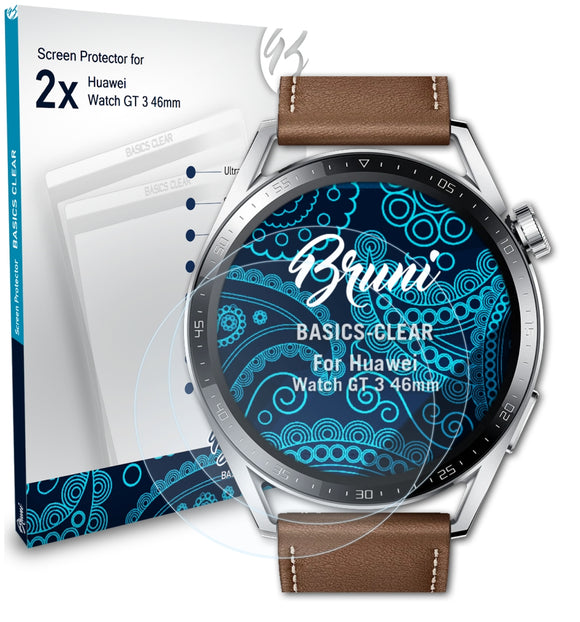 Bruni Basics-Clear Displayschutzfolie für Huawei Watch GT 3 (46mm)