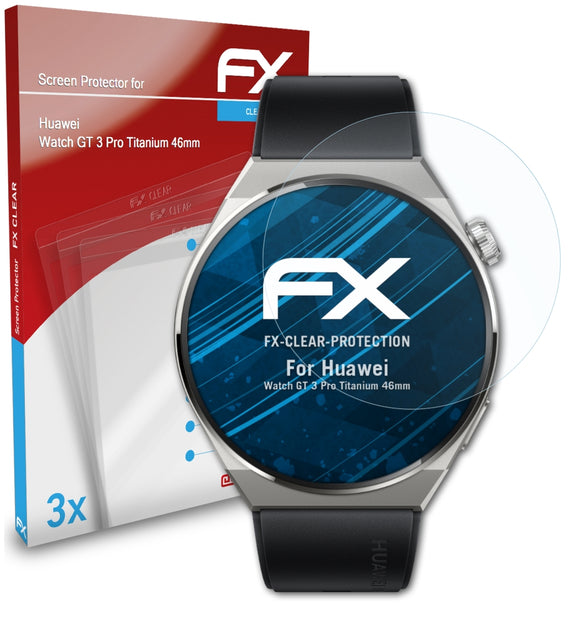 atFoliX FX-Clear Schutzfolie für Huawei Watch GT 3 Pro Titanium (46mm)