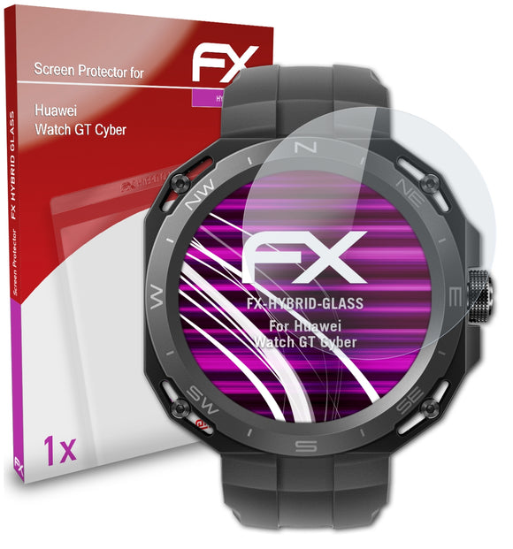 atFoliX FX-Hybrid-Glass Panzerglasfolie für Huawei Watch GT Cyber