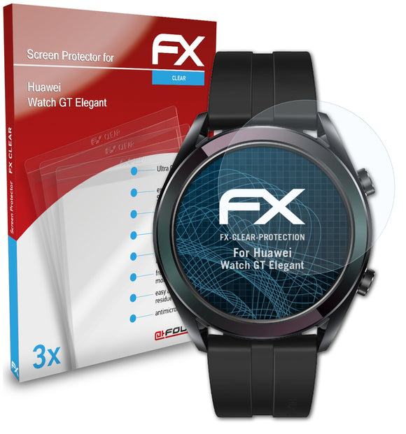 atFoliX FX-Clear Schutzfolie für Huawei Watch GT Elegant