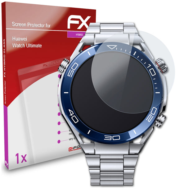 atFoliX FX-Hybrid-Glass Panzerglasfolie für Huawei Watch Ultimate