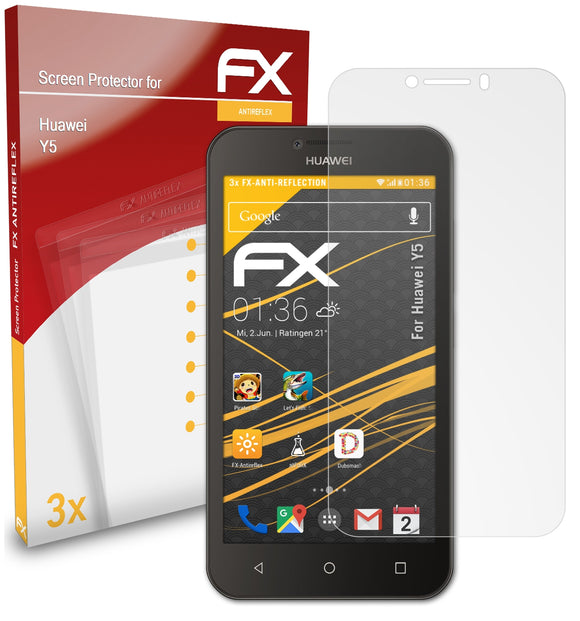 atFoliX FX-Antireflex Displayschutzfolie für Huawei Y5