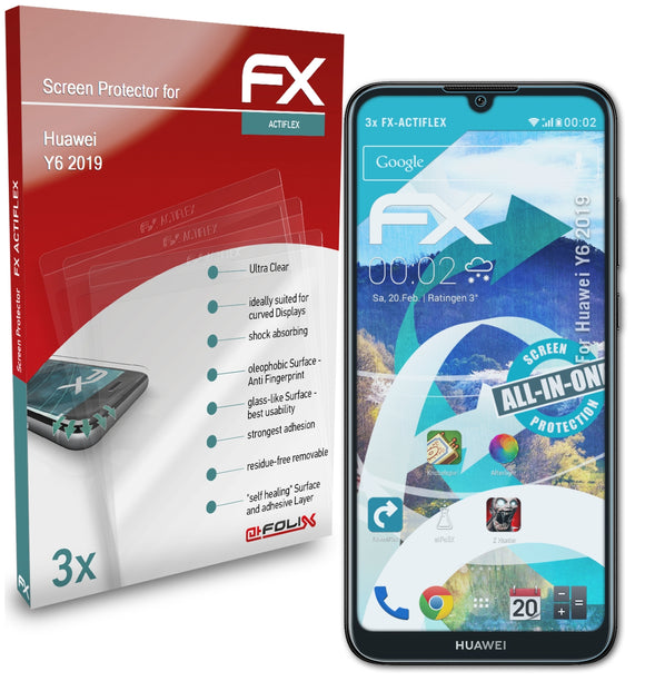 atFoliX FX-ActiFleX Displayschutzfolie für Huawei Y6 2019