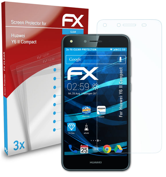 atFoliX FX-Clear Schutzfolie für Huawei Y6 II Compact