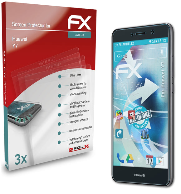 atFoliX FX-ActiFleX Displayschutzfolie für Huawei Y7