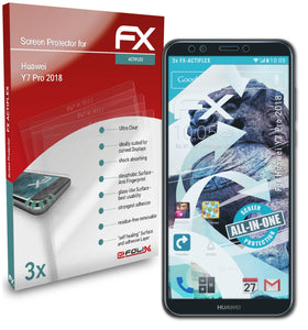 atFoliX FX-ActiFleX Displayschutzfolie für Huawei Y7 Pro 2018