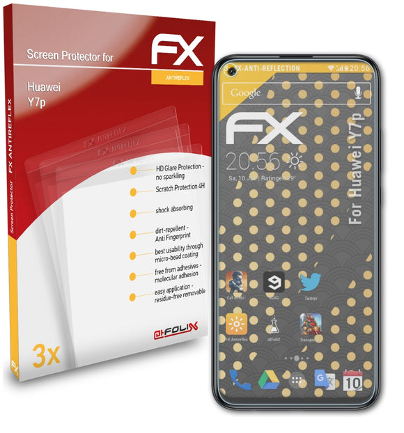 atFoliX FX-Antireflex Displayschutzfolie für Huawei Y7p