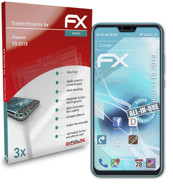 atFoliX FX-ActiFleX Displayschutzfolie für Huawei Y9 (2019)