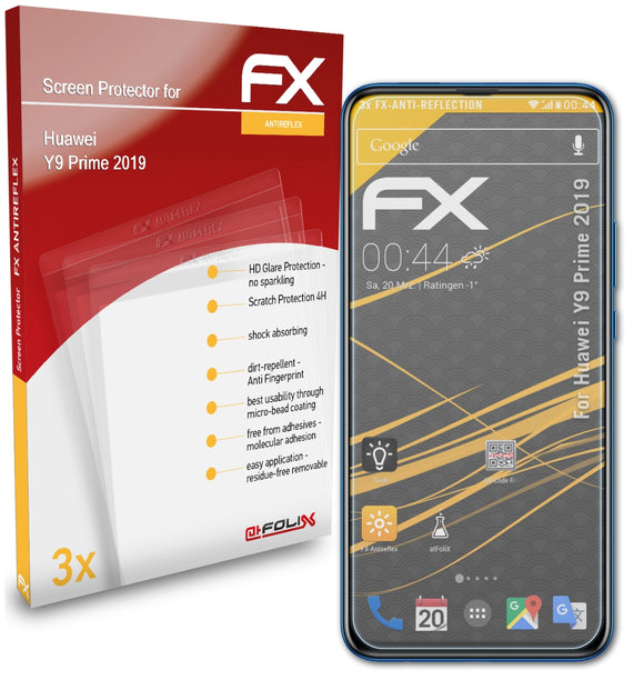 atFoliX FX-Antireflex Displayschutzfolie für Huawei Y9 Prime 2019