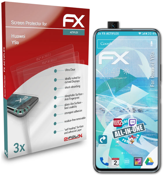 atFoliX FX-ActiFleX Displayschutzfolie für Huawei Y9a