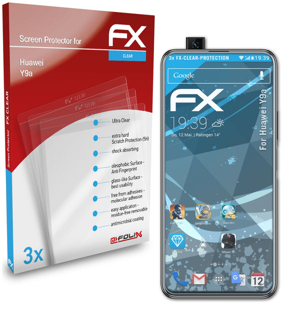 atFoliX FX-Clear Schutzfolie für Huawei Y9a
