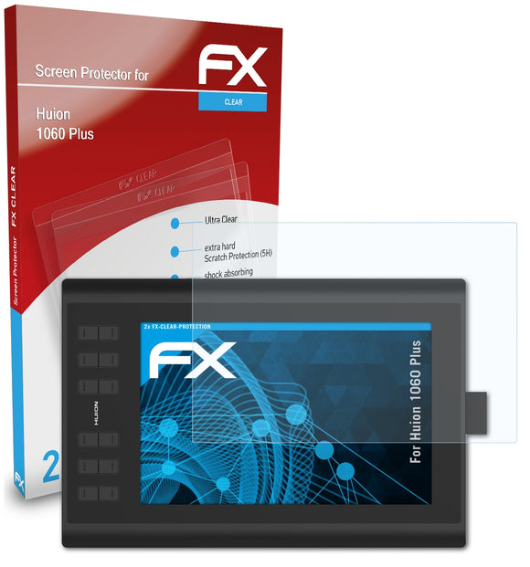 atFoliX FX-Clear Schutzfolie für Huion 1060 Plus