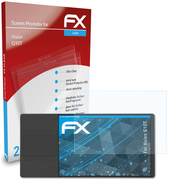 atFoliX FX-Clear Schutzfolie für Huion G10T