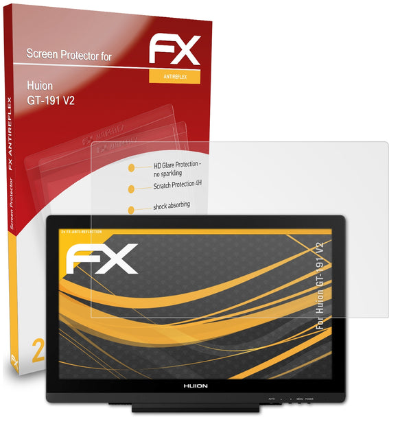 atFoliX FX-Antireflex Displayschutzfolie für Huion GT-191 V2