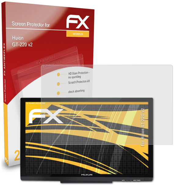 atFoliX FX-Antireflex Displayschutzfolie für Huion GT-220 v2