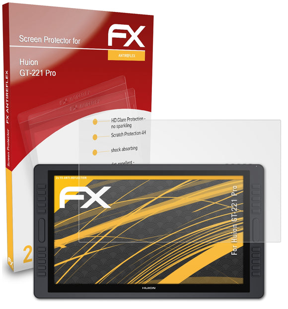 atFoliX FX-Antireflex Displayschutzfolie für Huion GT-221 Pro