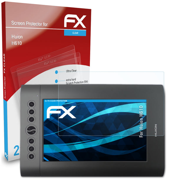 atFoliX FX-Clear Schutzfolie für Huion H610