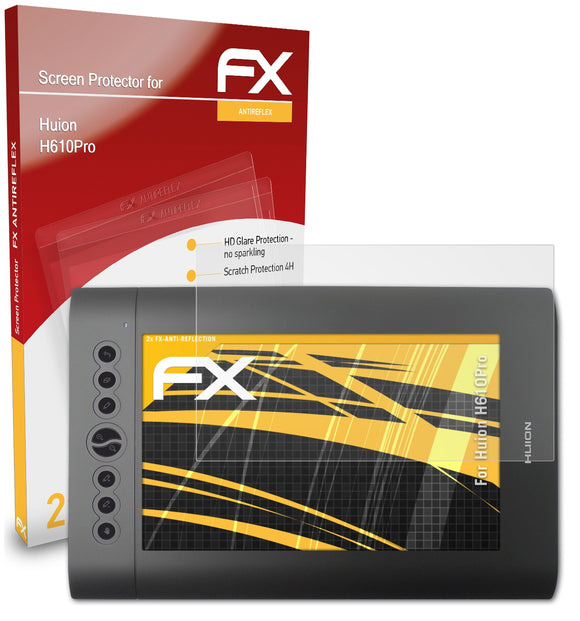 atFoliX FX-Antireflex Displayschutzfolie für Huion H610Pro