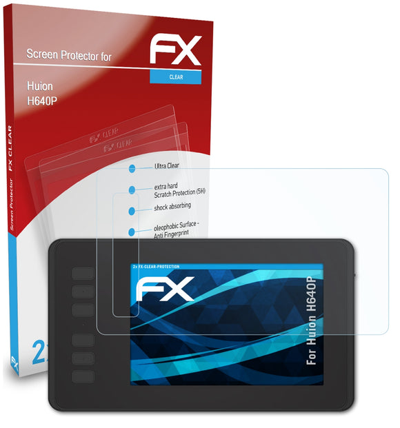 atFoliX FX-Clear Schutzfolie für Huion H640P
