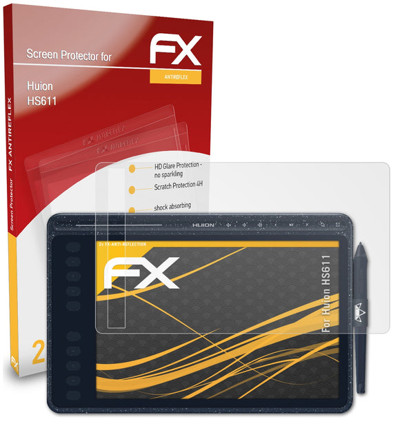 atFoliX FX-Antireflex Displayschutzfolie für Huion HS611