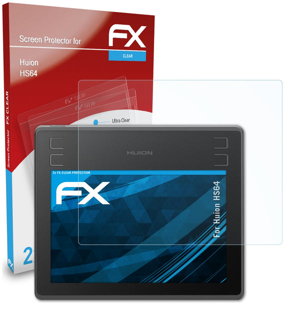 atFoliX FX-Clear Schutzfolie für Huion HS64