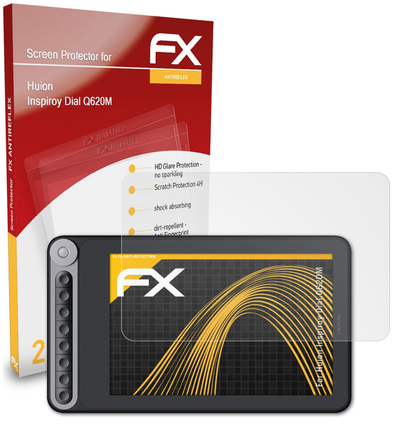 atFoliX FX-Antireflex Displayschutzfolie für Huion Inspiroy Dial Q620M