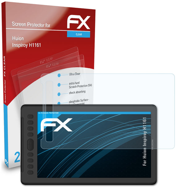 atFoliX FX-Clear Schutzfolie für Huion Inspiroy H1161
