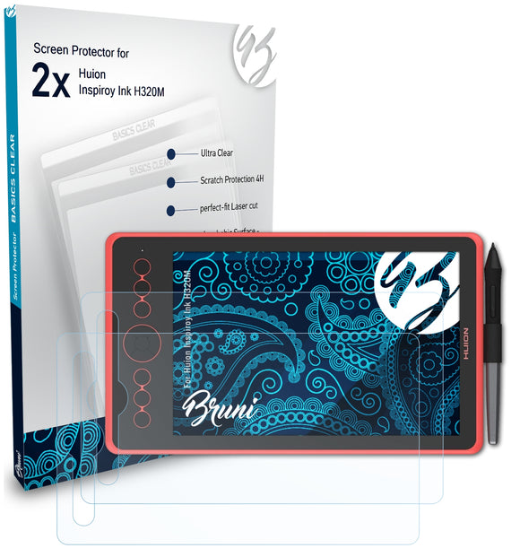 Bruni Basics-Clear Displayschutzfolie für Huion Inspiroy Ink H320M