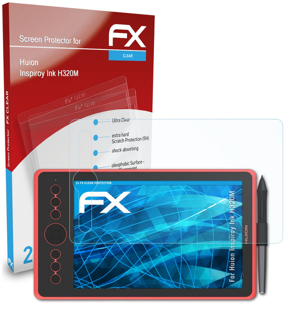 atFoliX FX-Clear Schutzfolie für Huion Inspiroy Ink H320M