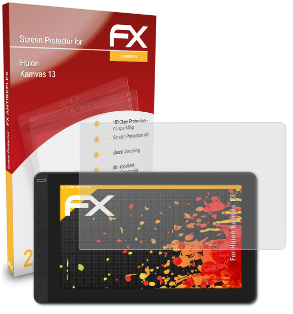 atFoliX FX-Antireflex Displayschutzfolie für Huion Kamvas 13