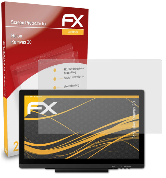 atFoliX FX-Antireflex Displayschutzfolie für Huion Kamvas 20