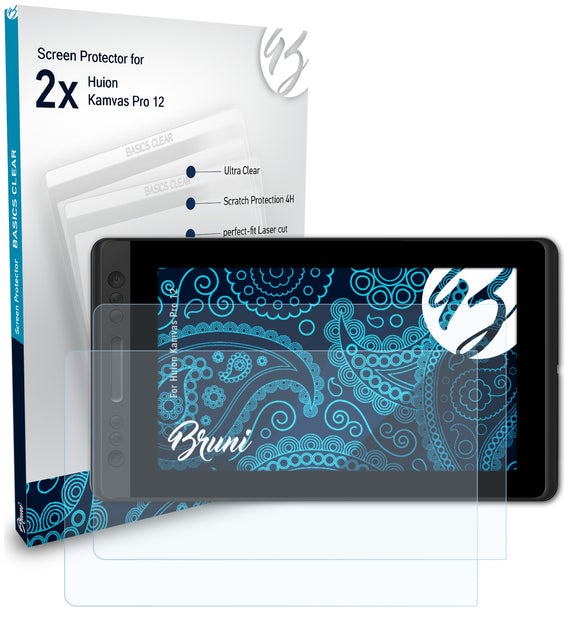 Bruni Basics-Clear Displayschutzfolie für Huion Kamvas Pro 12