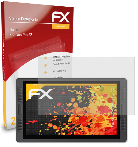 atFoliX FX-Antireflex Displayschutzfolie für Huion Kamvas Pro 22