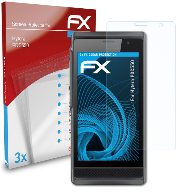 atFoliX FX-Clear Schutzfolie für Hytera PDC550