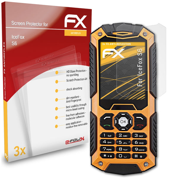 atFoliX FX-Antireflex Displayschutzfolie für IceFox S6