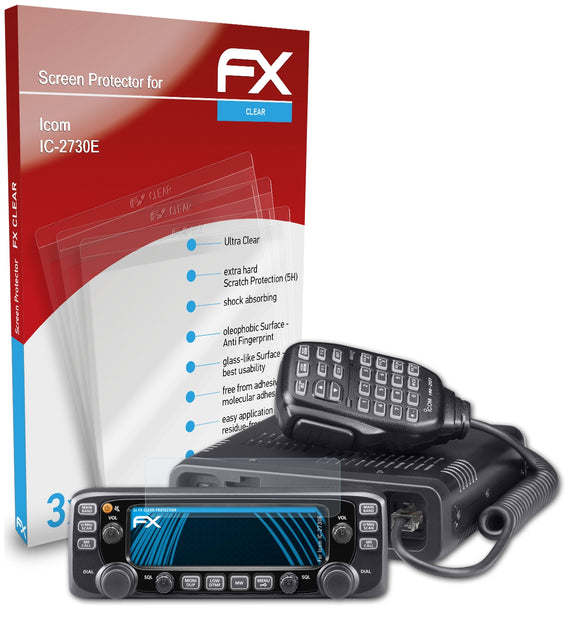 atFoliX FX-Clear Schutzfolie für Icom IC-2730E