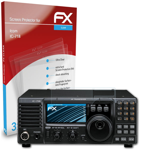 atFoliX FX-Clear Schutzfolie für Icom IC-718