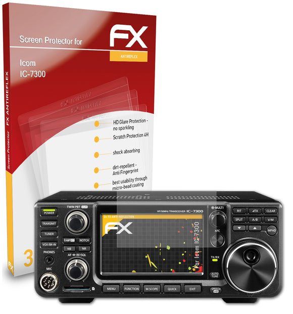 atFoliX FX-Antireflex Displayschutzfolie für Icom IC-7300